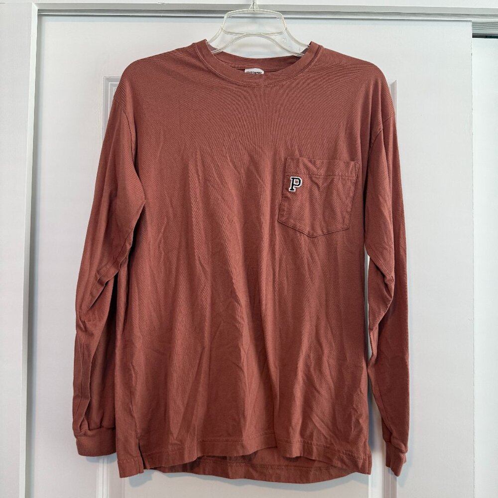 Victoria’s Secret PINK Pocket Campus T Shirt Long Sleeve Small
